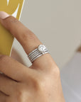 5 Line Solitaire Ring