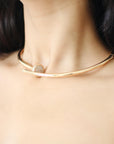 Round the neck
