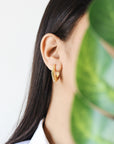 Pentagon Gold Hoops