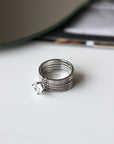 5 Line Solitaire Ring