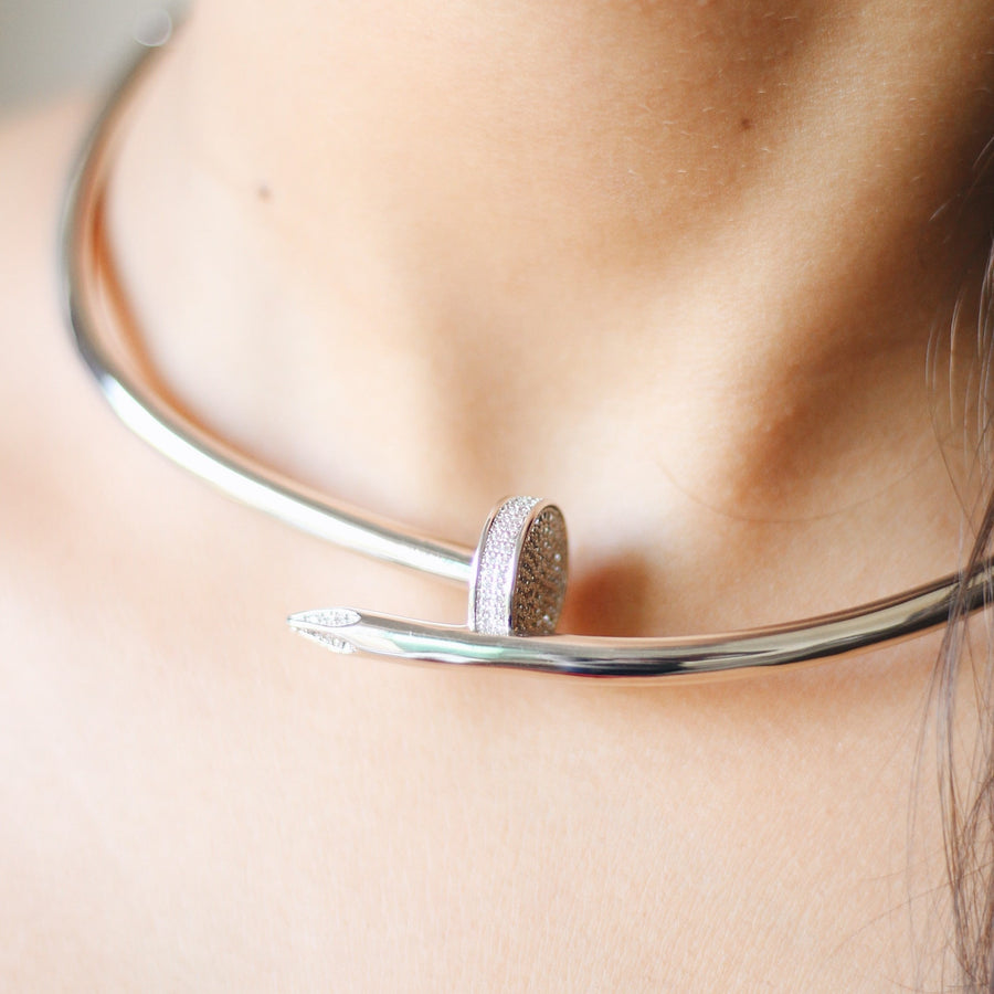 Round the neck