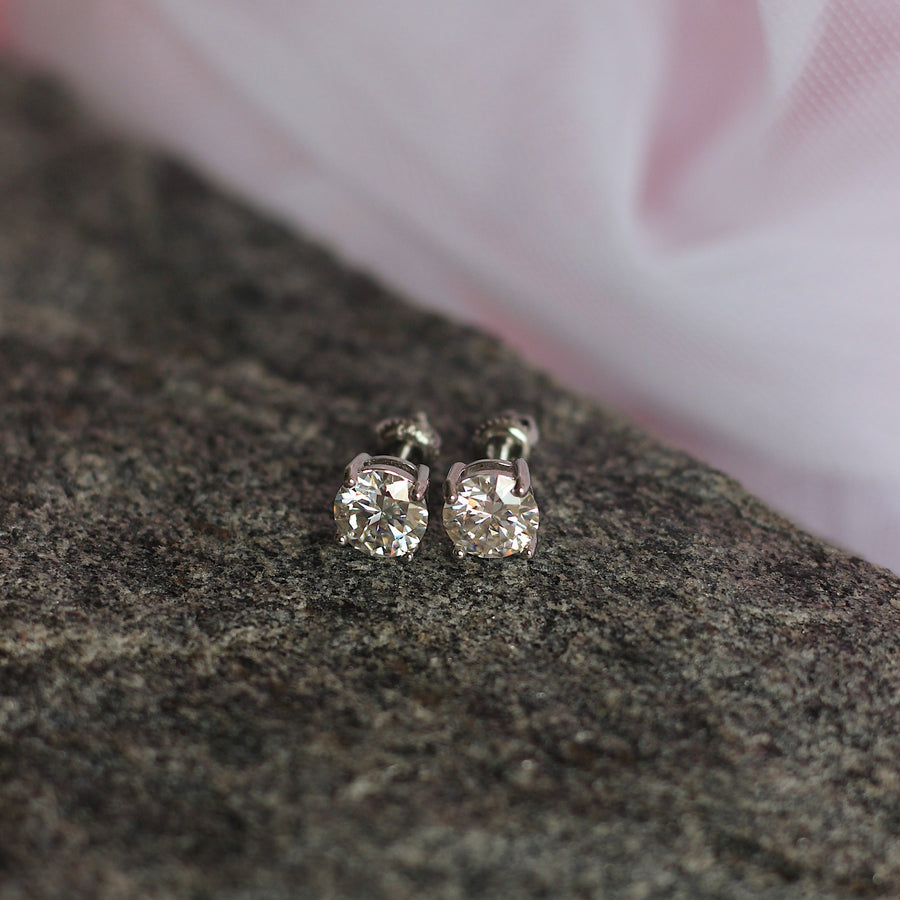 925 Silver Solitaire studs