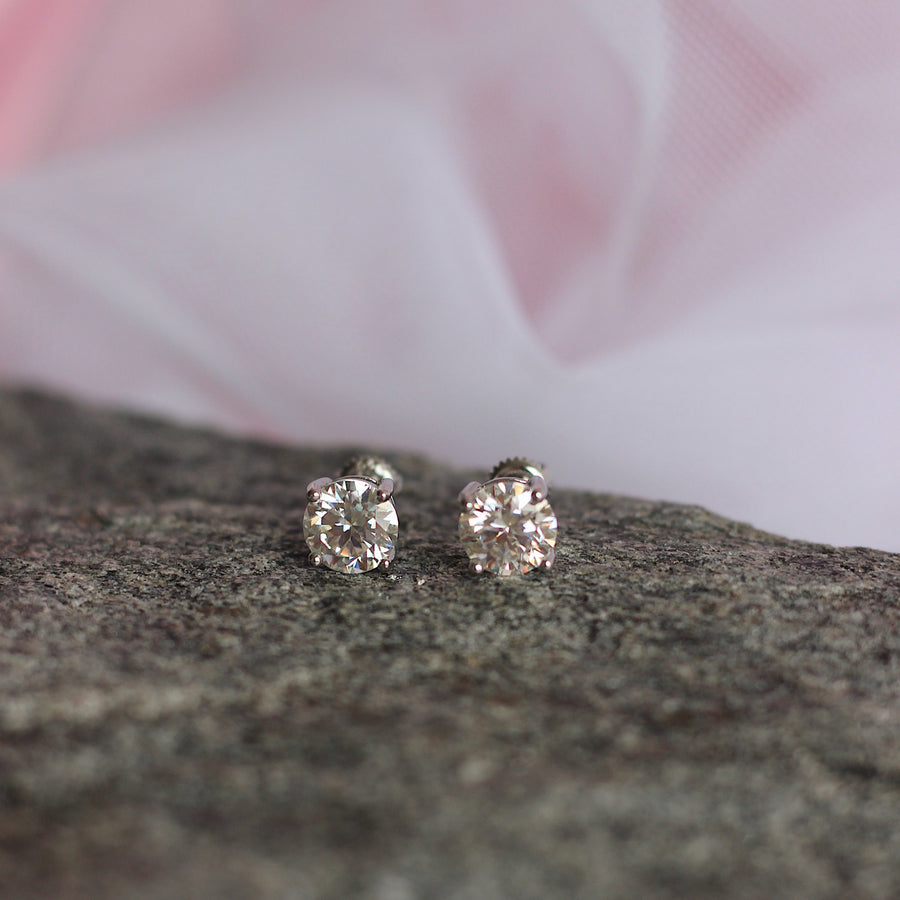 925 Silver Solitaire studs