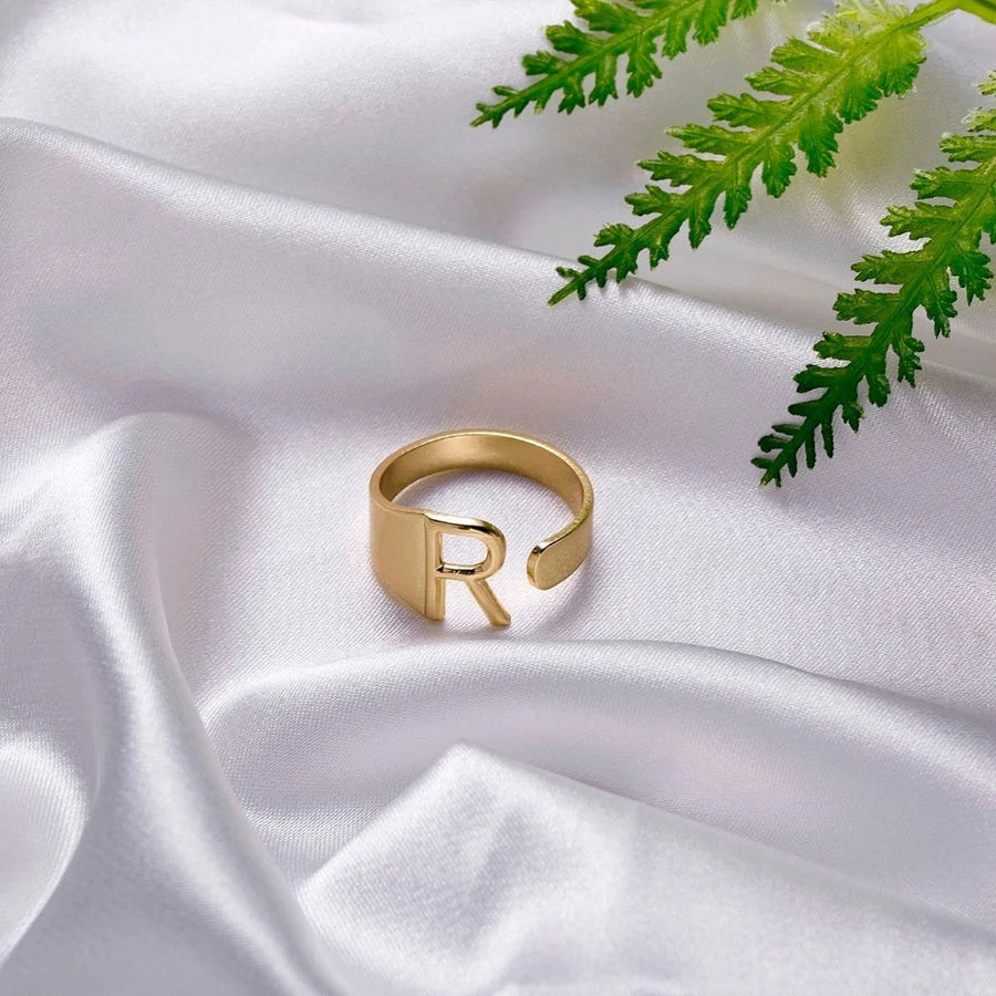 Buy Personalized Embossed Name Ring, Gold Plated 925 Silver Custom Ring,  Personalized Initial Monogram Jewelry, Personalized Gift, Custom Gift  Online in India - Etsy