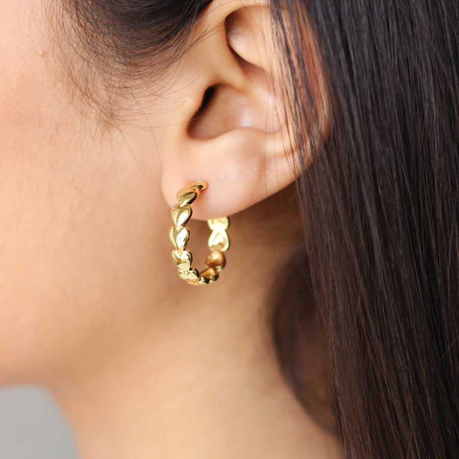 Cupid Gold Hoops