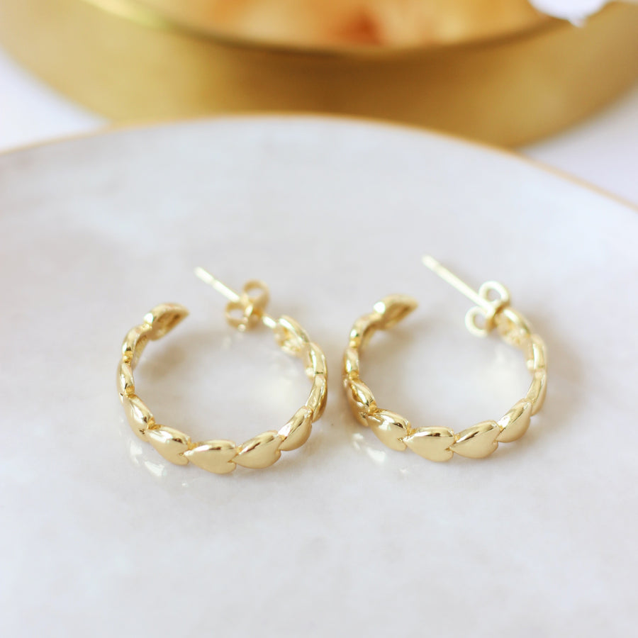 Cupid Gold Hoops