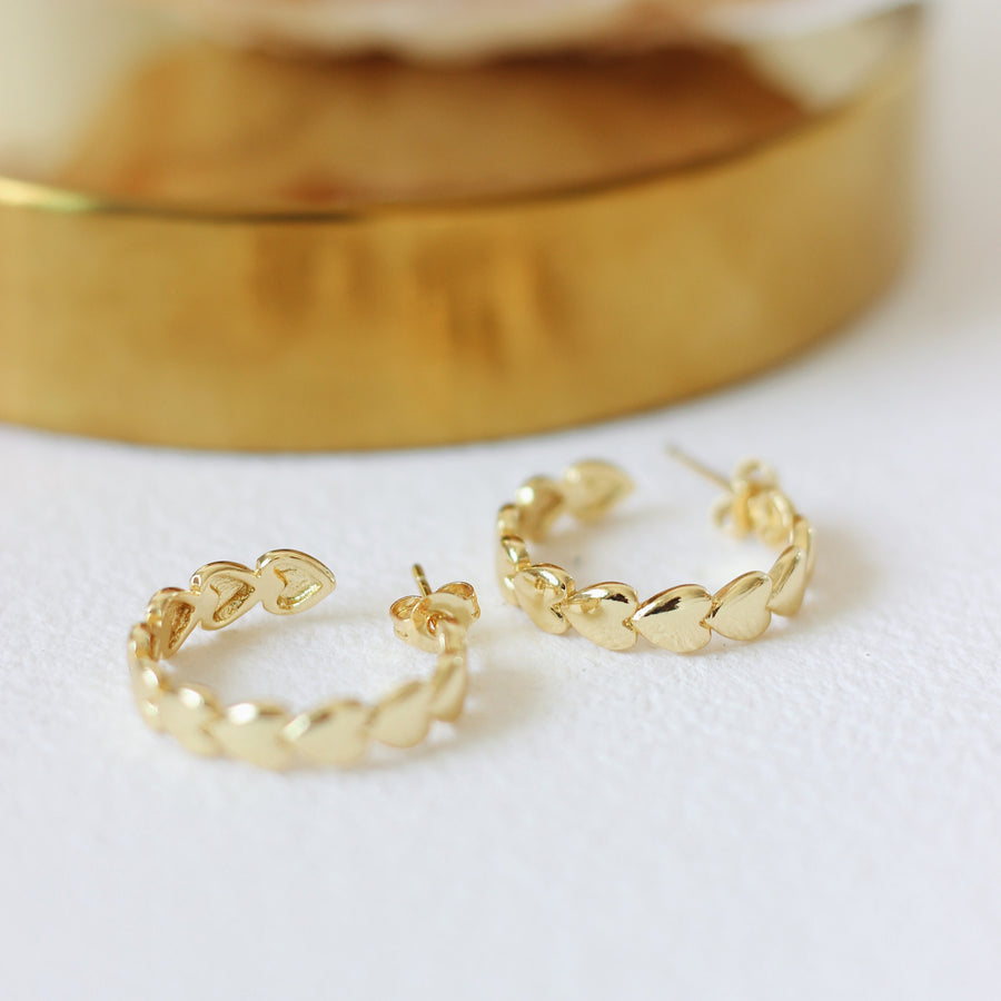 Cupid Gold Hoops